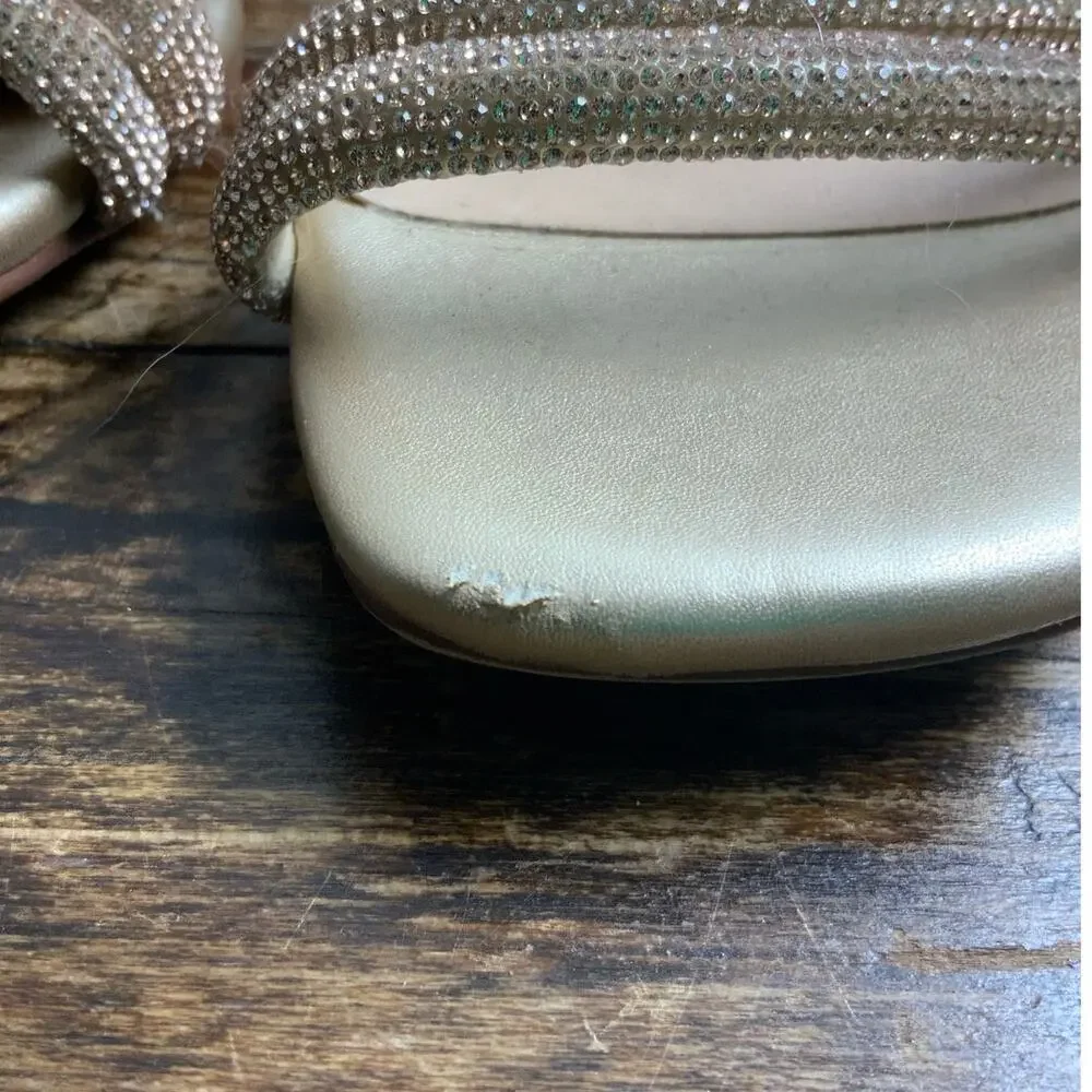 Cupcake Couture Gold strappy dressy sandals size‎ 2